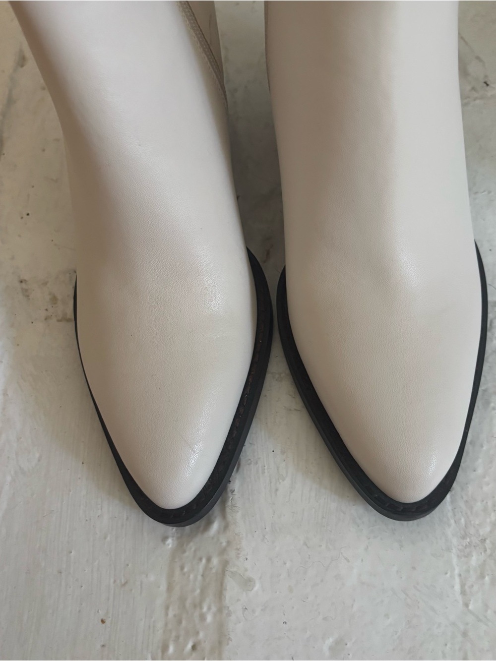 Coach Pacey Faux Leather Ankle Booties in Chalk size 7 - Picture 3 of 13
